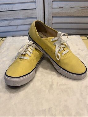 P.F. Flyers Yellow Canvas Lace-Up Casual Sneakers